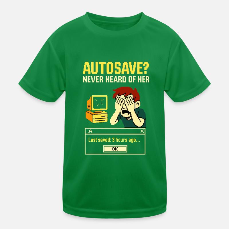 Pixel Panic: The Lost Save Files Kids Functional T-Shirt