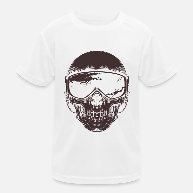 Skull Biker Goggles Kids Functional T-Shirt