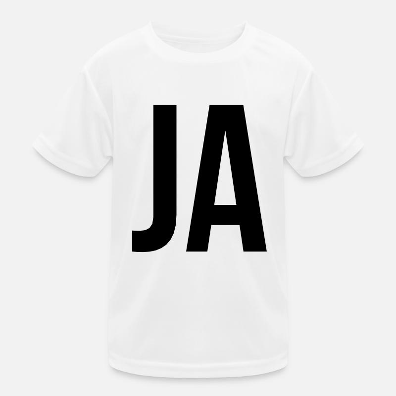 Ja - Kinder Funktions-T-Shirt - Weiß