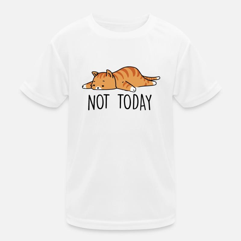 not today lazy cat relax time neko Kids Functional T-Shirt