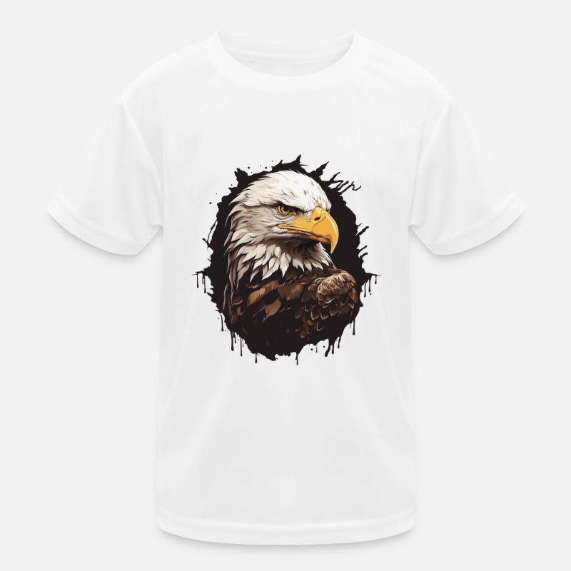 Bald Eagle Portrait Kids Functional T-Shirt