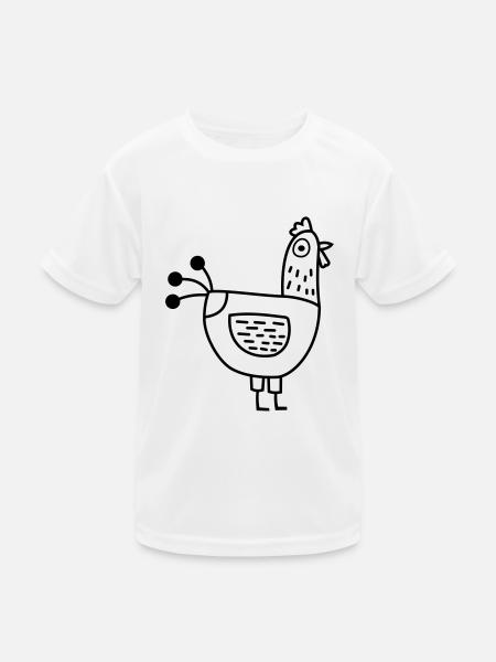 chicken - Kids Functional T-Shirt - white
