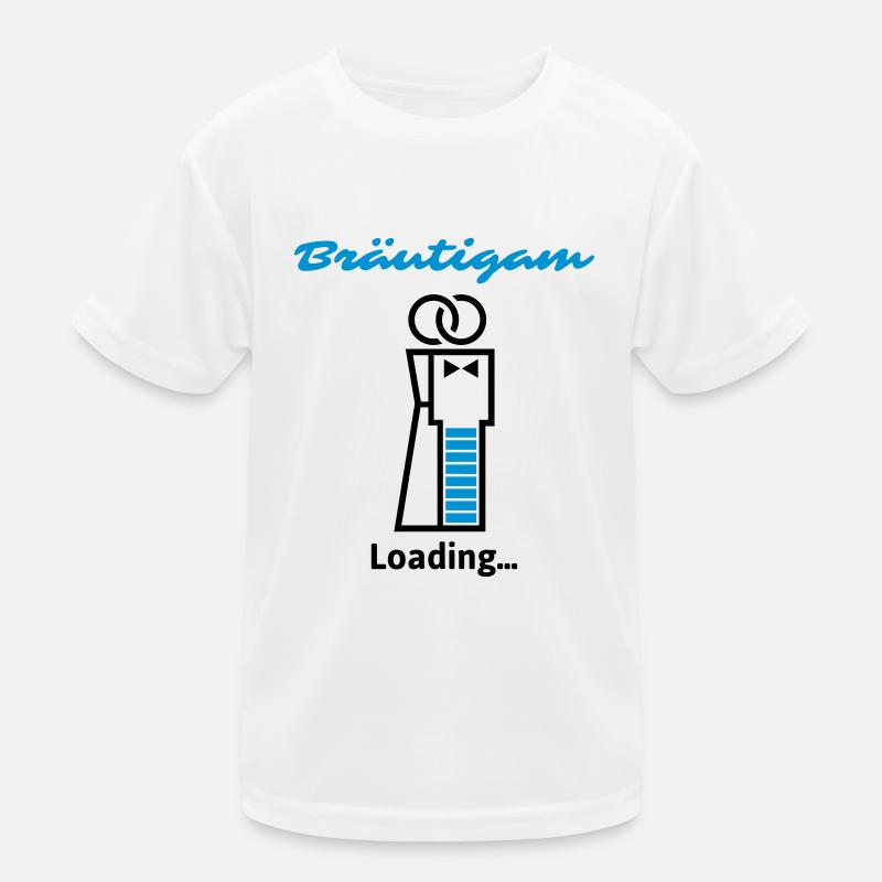 Bräutigam Loading... - Kinder Funktions-T-Shirt - Weiß
