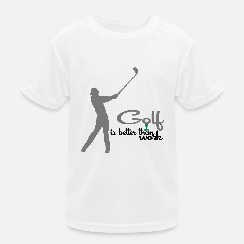 Golf - Kinder Funktions-T-Shirt - Weiß