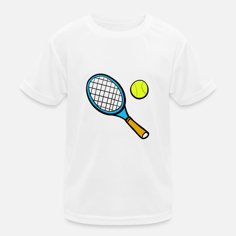 Tennisschläger Comic Kinder Funktions-T-Shirt