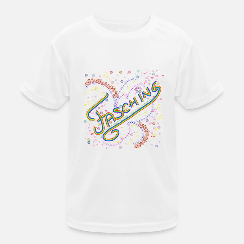 Fasching - Kinder Funktions-T-Shirt - Weiß