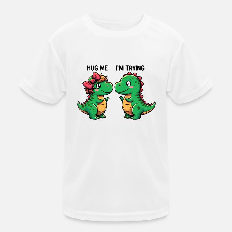 Cute T-Rex Dinos - Squeeze Me! -Fun Kids Functional T-Shirt