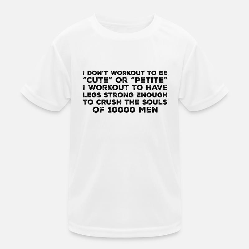 Ich trainiere nicht, um süß oder zierlich zu sein - Workout Kinder Funktions-T-Shirt