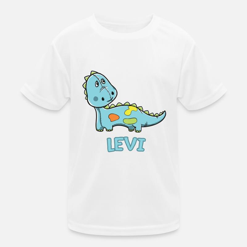 Dinosaur funny child Levi gift birthday Kids Functional T-Shirt