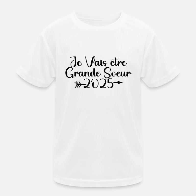 Ich werde 2025 eine große Schwester sein Kinder Funktions-T-Shirt