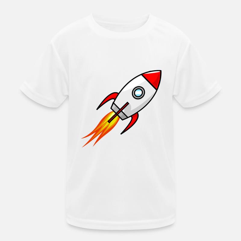Rocket Rocket Space Shuttle UFO Spacecraft Moon Kids Functional T-Shirt