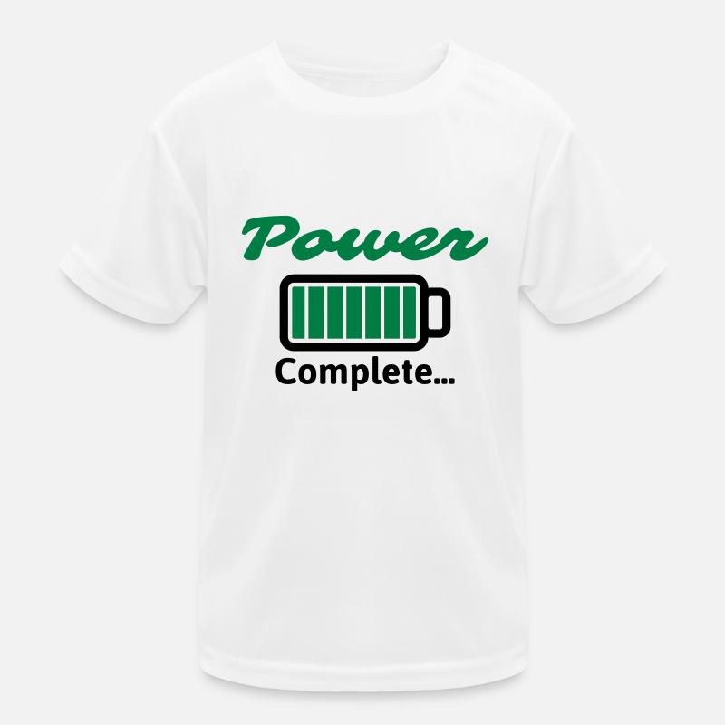 Power Complete... - Kinder Funktions-T-Shirt - Weiß