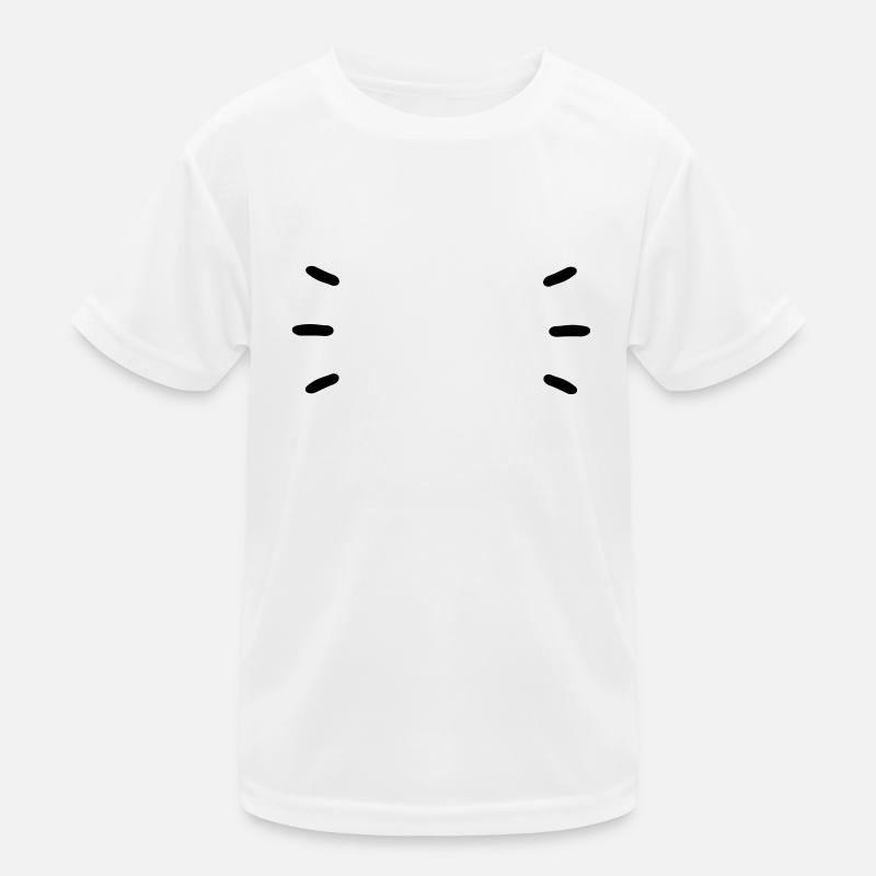 Rays strokes whiskers template clip art Kids Functional T-Shirt