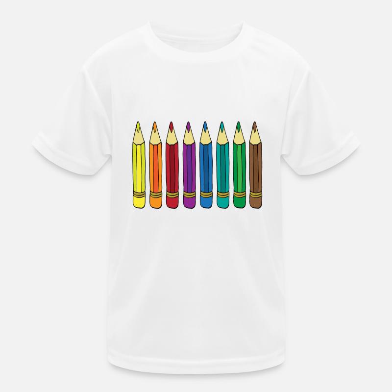 crayons de couleur T-shirt sport Enfant