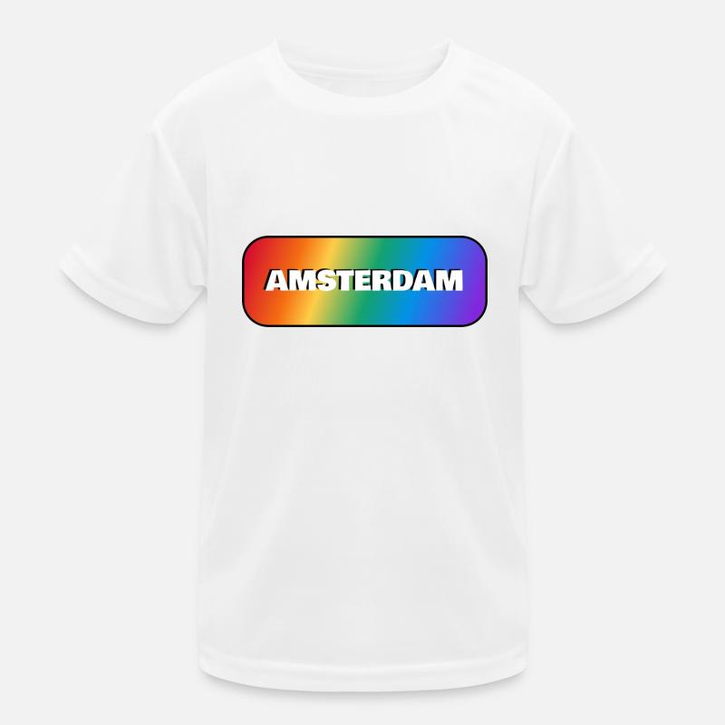 AMSTERDAM PRIDE REGENBOGEN Kinder Funktions-T-Shirt