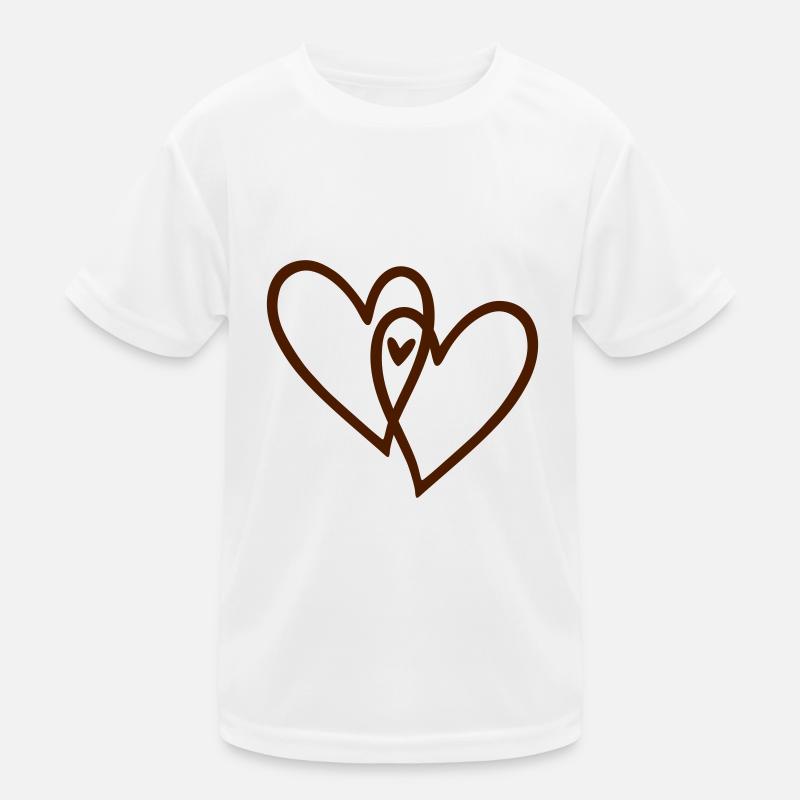 2 Herzen plus 1 Kinder Funktions-T-Shirt