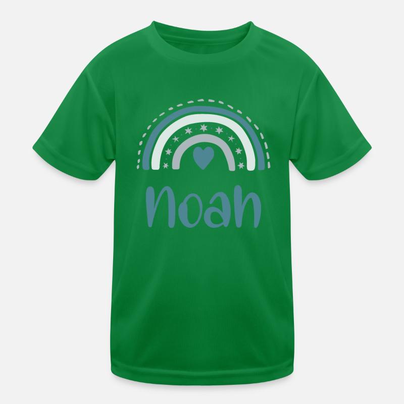 Noah Name Regenbogen Kinder Funktions-T-Shirt