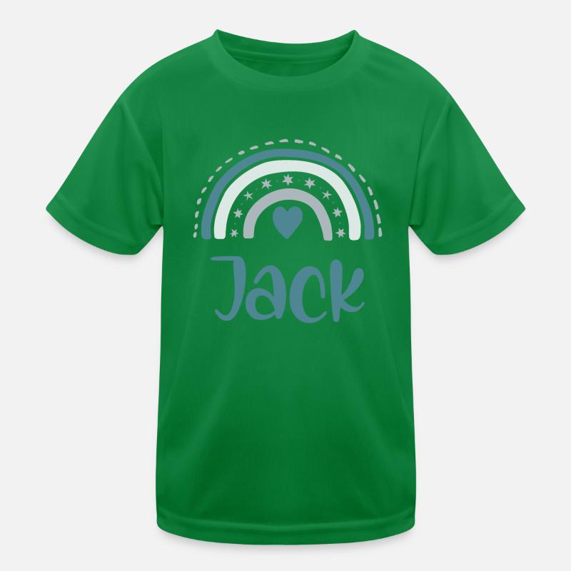 Jack Name Regenbogen Kinder Funktions-T-Shirt