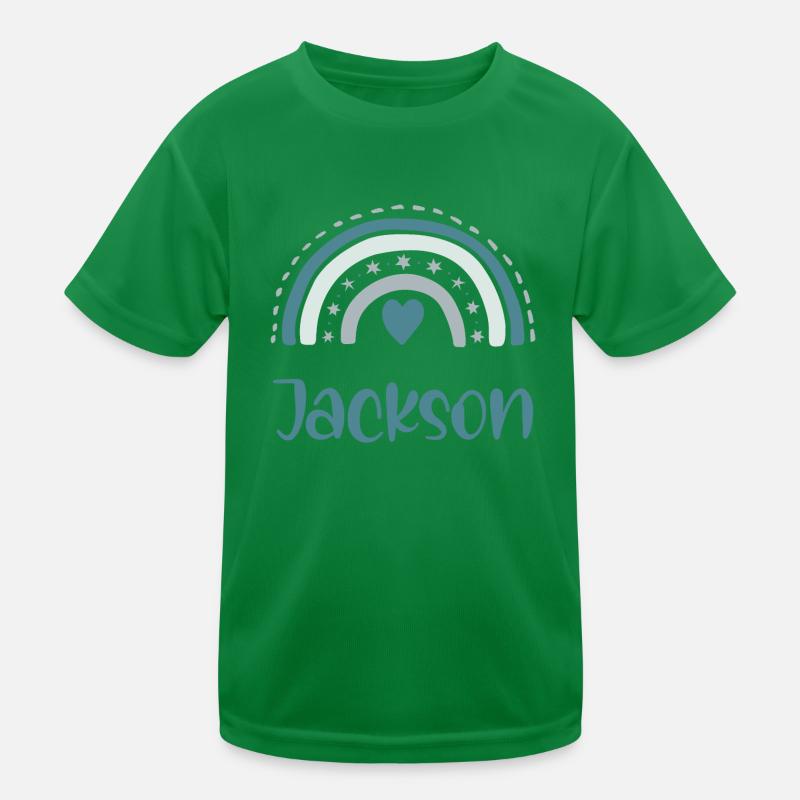 Jackson Name Rainbow Kinder Funktions-T-Shirt