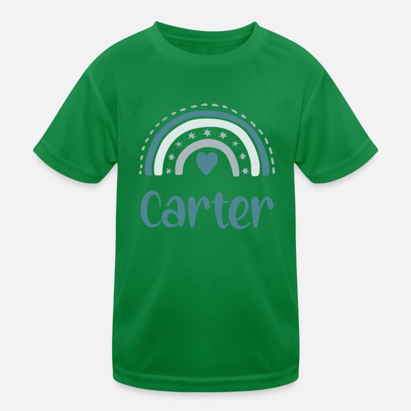 Carter Name Rainbow Kids Functional T-Shirt