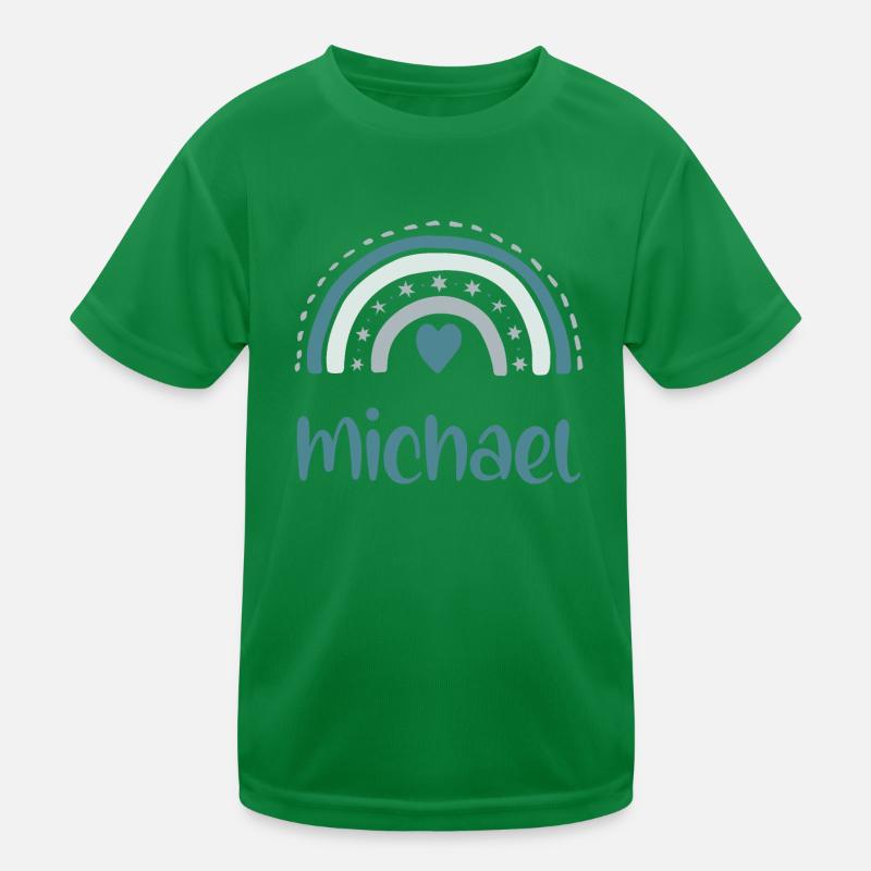 Michael Name Regenbogen Kinder Funktions-T-Shirt