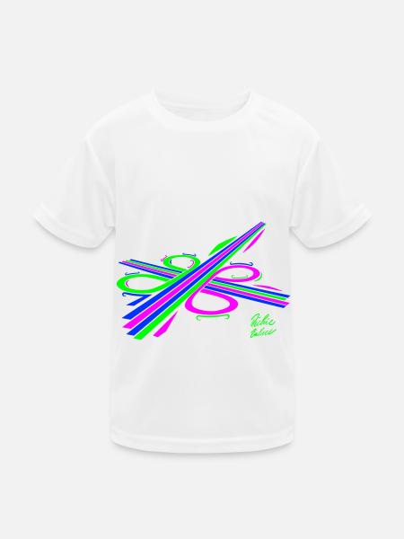 Aura-Stream 003 3-colour - Kids Functional T-Shirt - white - Front