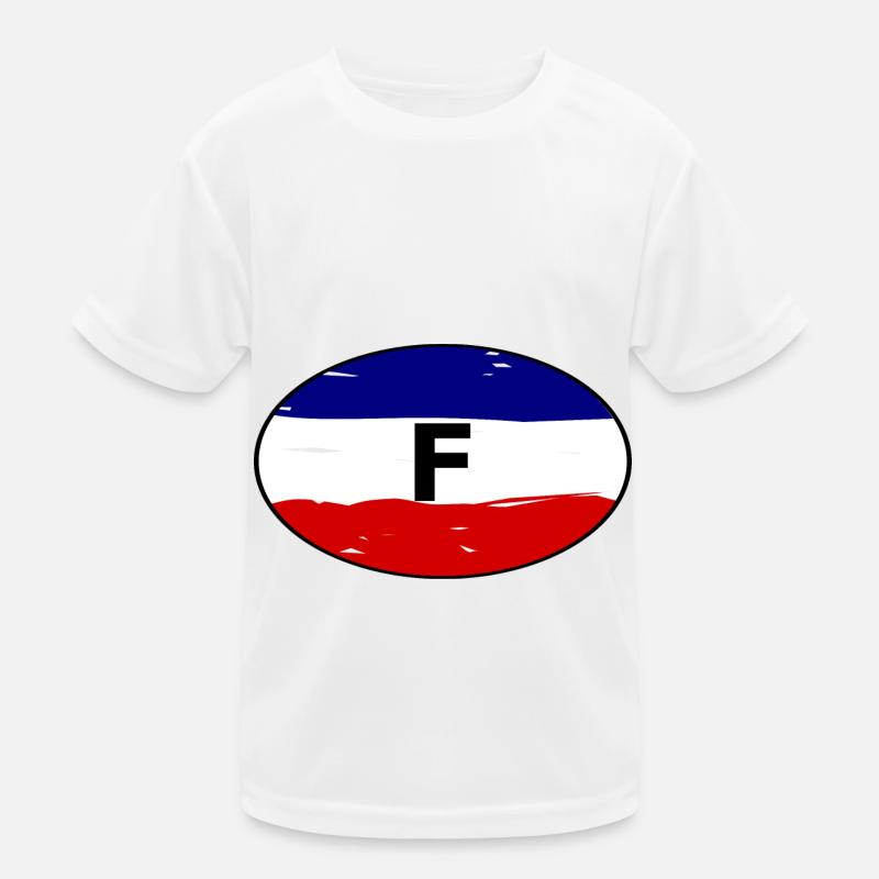 Frankreich Autoaufkleber Kinder Funktions-T-Shirt
