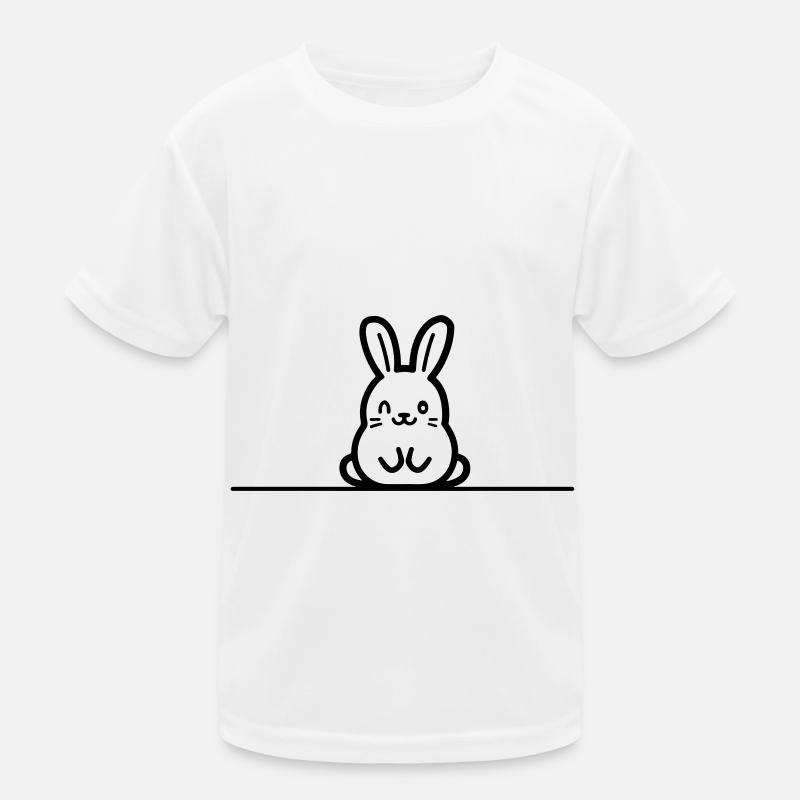 Hase Ostern - Kinder Funktions-T-Shirt - Weiß