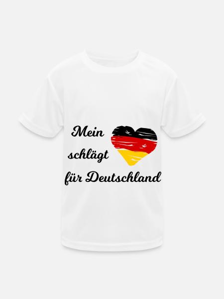 The love of Germany - Kids Functional T-Shirt - white - Front