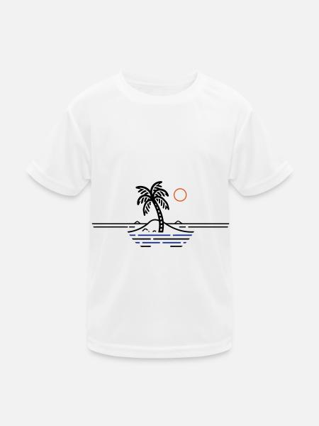 Palm Island Holidays - Kids Functional T-Shirt - white - Front