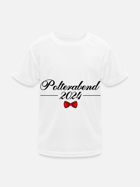 Polterabend 2024 - Kinder Funktions-T-Shirt - Weiß - Vorne