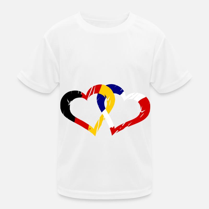 Französisch deutsche Liebe Kinder Funktions-T-Shirt