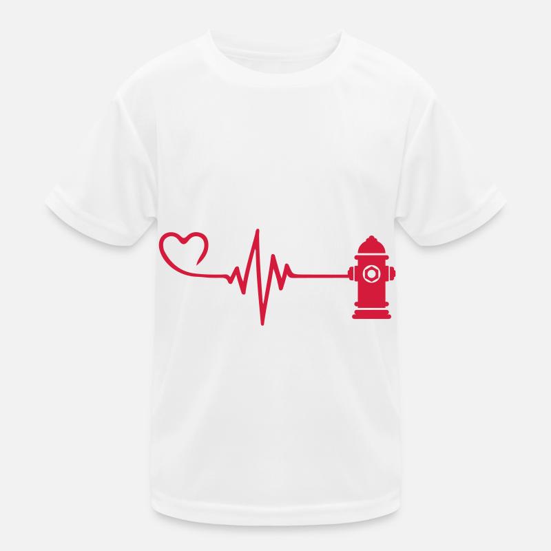 Hydrant Puls Herz Liebe Kinder Funktions-T-Shirt