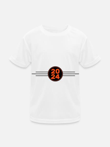 2024 Année du cœur - T-shirt sport Enfant - blanc - Devant