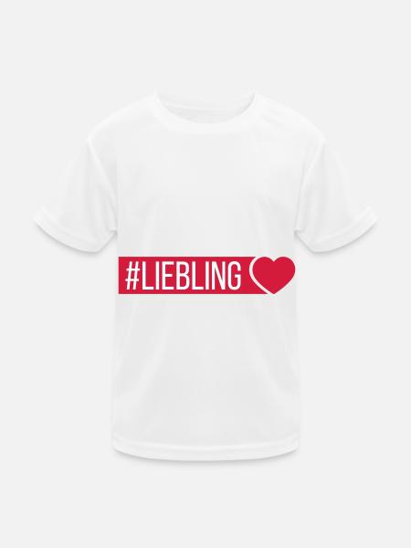 Liebling Herz - Kinder Funktions-T-Shirt - Weiß