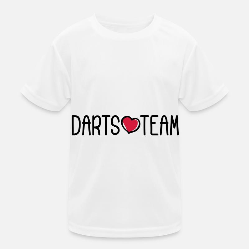 Darts Team - Kinder Funktions-T-Shirt - Weiß