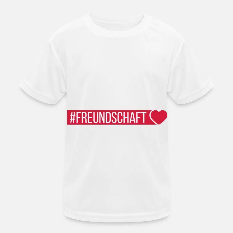 Freundschaft Herz Kinder Funktions-T-Shirt