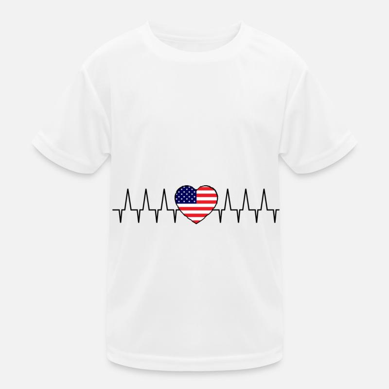 Herzfrequenz Amerika Kinder Funktions-T-Shirt