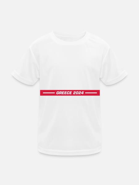 Greece 2024 - Kids Functional T-Shirt - white - Front