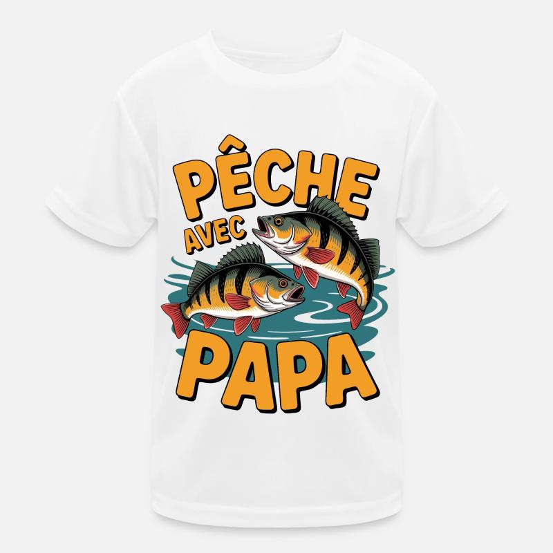 Pêche avec papa, aventures avec papa T-shirt sport Enfant