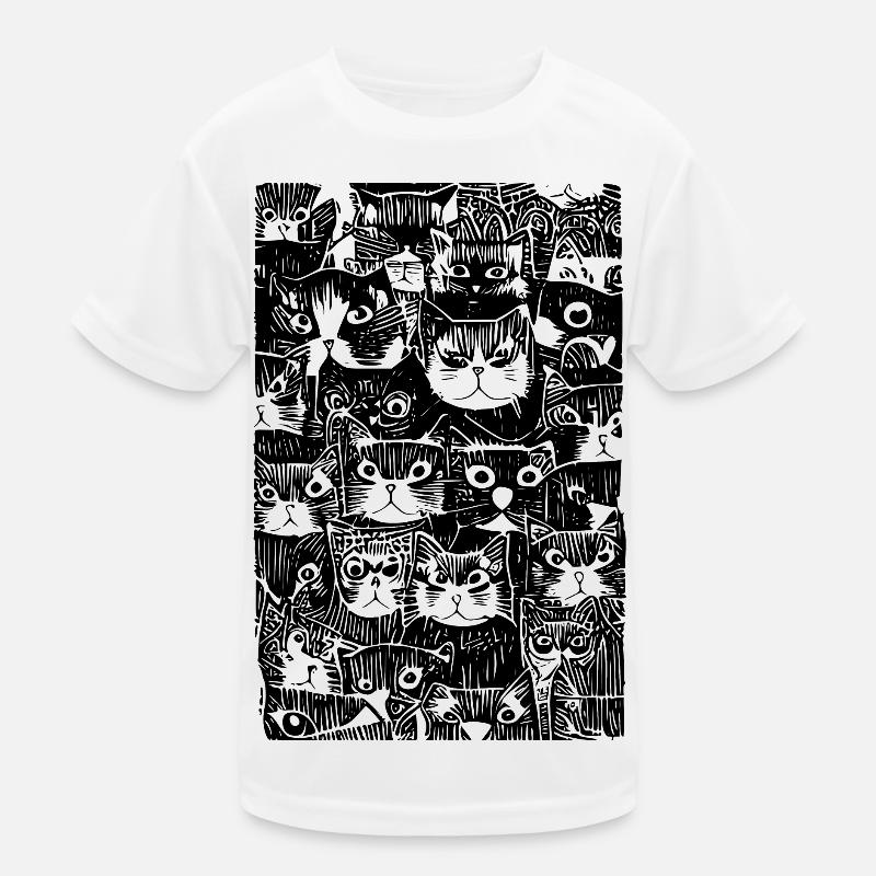 Cat World, Funny Kittens, Black, Memes Kids Functional T-Shirt