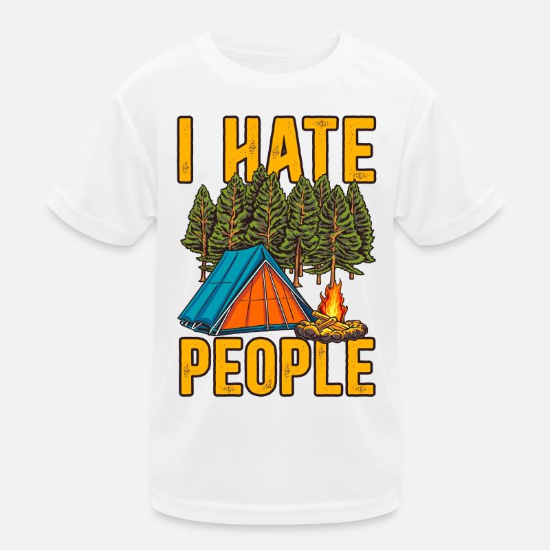I hate people camping Kids Functional T-Shirt