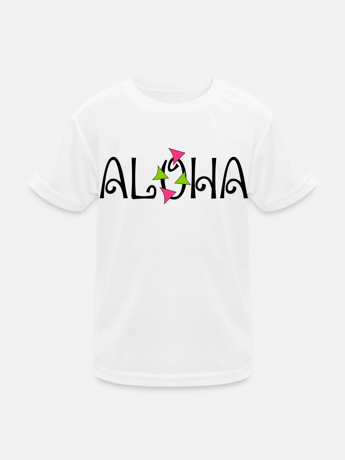 ALOHA - Kids Functional T-Shirt - white - Front