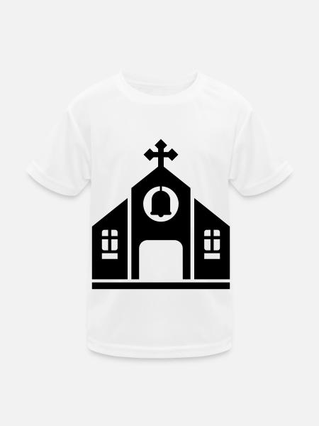 Kirche - Kinder Funktions-T-Shirt - Weiß - Vorne