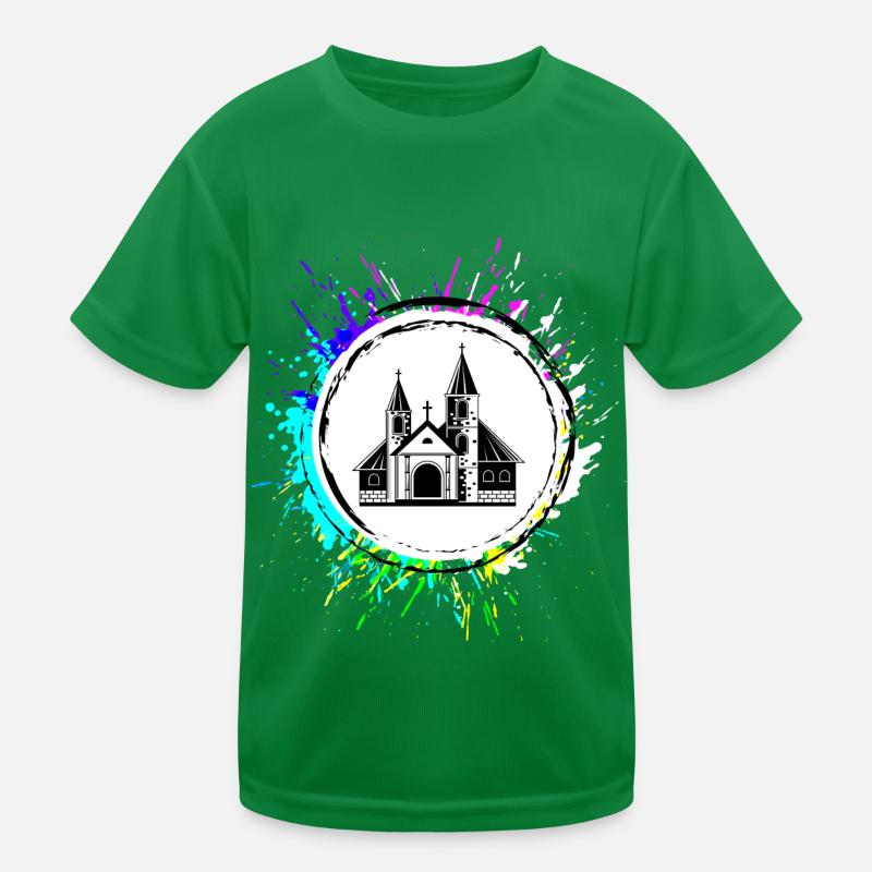 Kirche Symbol Kinder Funktions-T-Shirt