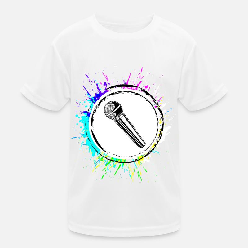 Mikrofon Symbol Kinder Funktions-T-Shirt