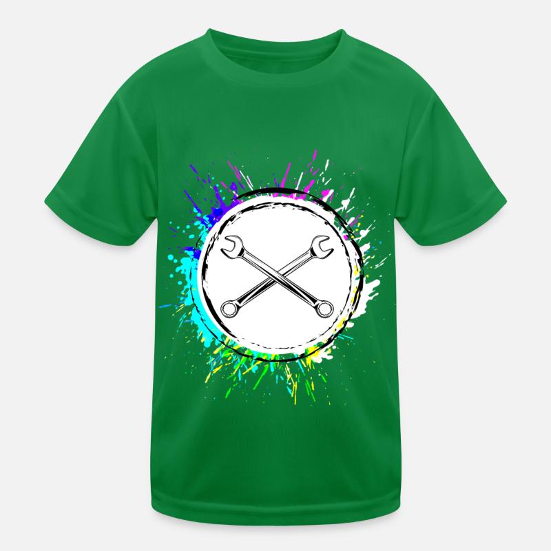 Outil Symbole de clé à molette T-shirt sport Enfant