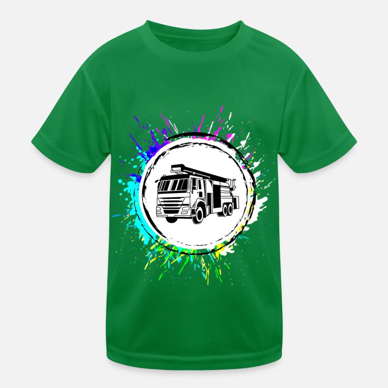 Camion de pompiers Brigade de pompiers T-shirt sport Enfant