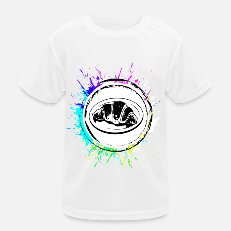 Croissant Symbol Kinder Funktions-T-Shirt