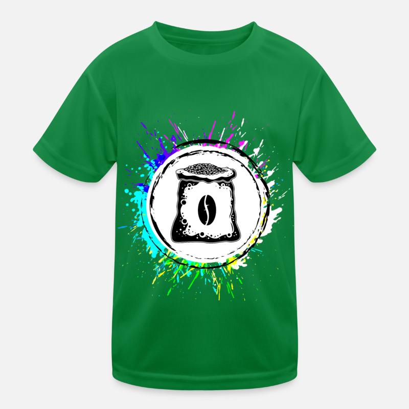 Kaffeebohnen Kaffee Kinder Funktions-T-Shirt